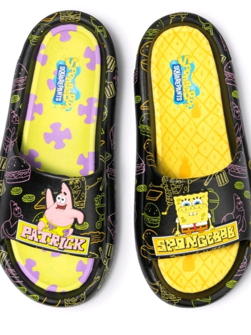 SpongeBob Patrick Mismatched Slide Sandals Men New With Tags Variety Sizes NWT